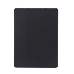 3-folding Electric Pressed Skin Texture Horizontal Flip Shockproof Transparent TPU + PU Leather Case with Holder & Pen Slot & Sleep / Wake-up Function, For iPad 10.2 2021 / 2020 / 2019