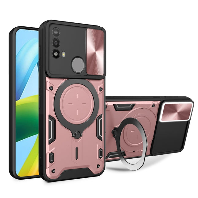 CD Texture Sliding Camshield Magnetic Holder Phone Case