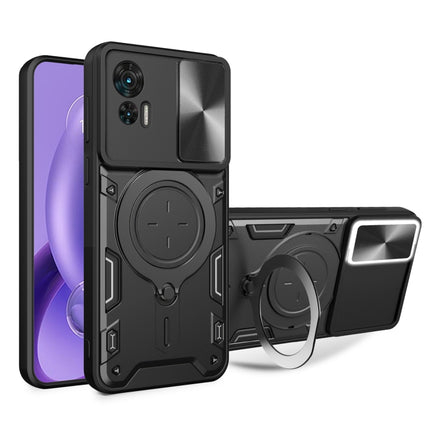 CD Texture Sliding Camshield Magnetic Holder Phone Case, For Motorola Edge 30 Fusion, For Motorola Edge 30 Neo, For Motorola Moto G62, For Motorola Edge 30 Ultra