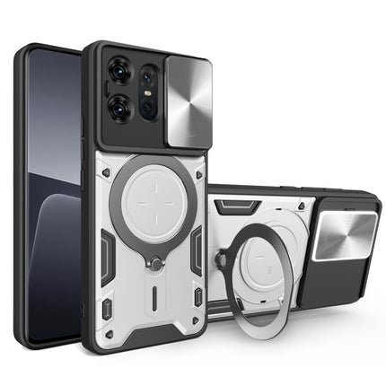 CD Texture Sliding Camshield Magnetic Holder Phone Case, For Motorola Edge 50 Pro Global, For Motorola Moto G24 Power, For Motorola Moto E13, For Motorola Moto E22 / E22i