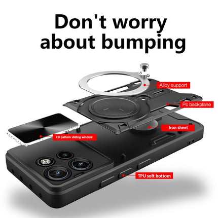 CD Texture Sliding Camshield Magnetic Holder Phone Case, For Motorola Edge 50 Neo, For Motorola Moto G85, For Motorola Edge 50 Pro Global, For Motorola Moto G24 Power