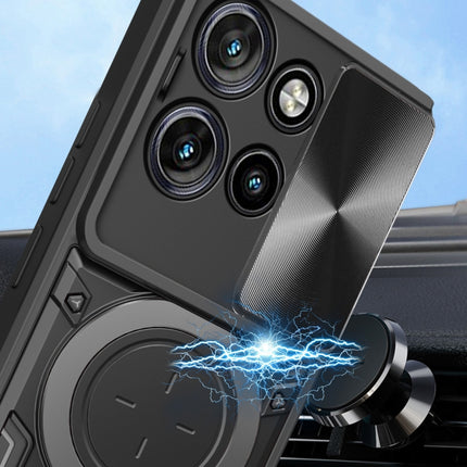 CD Texture Sliding Camshield Magnetic Holder Phone Case, For Motorola Edge 50 Neo, For Motorola Moto G85, For Motorola Edge 50 Pro Global, For Motorola Moto G24 Power