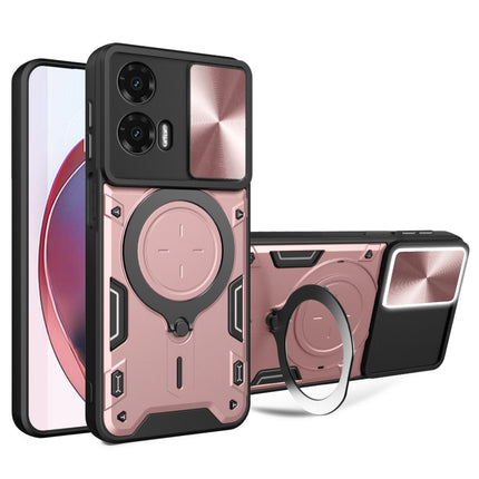 CD Texture Sliding Camshield Magnetic Holder Phone Case, For Motorola Moto G35, For Motorola Moto G55, For Motorola Edge 50 Neo, For Motorola Moto G85
