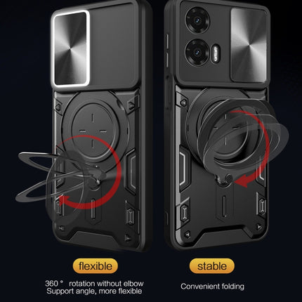 CD Texture Sliding Camshield Magnetic Holder Phone Case, For Motorola Moto G35, For Motorola Moto G55, For Motorola Edge 50 Neo, For Motorola Moto G85