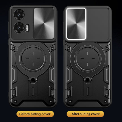 CD Texture Sliding Camshield Magnetic Holder Phone Case, For Motorola Moto G35, For Motorola Moto G55, For Motorola Edge 50 Neo, For Motorola Moto G85