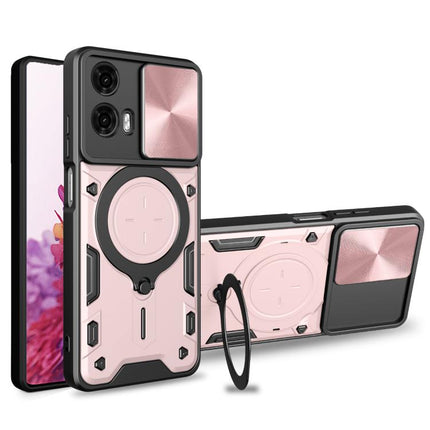 CD Texture Sliding Camshield Magnetic Holder Phone Case, For Motorola Edge 50 Neo, For Motorola Moto G85, For Motorola Edge 50 Pro Global, For Motorola Moto G24 Power