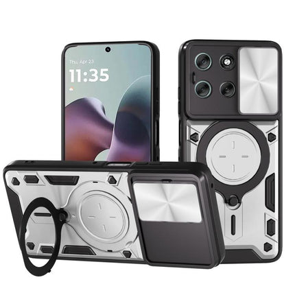 CD Texture Sliding Camshield Magnetic Holder Phone Case, For Motorola Edge 70 5G, For Motorola Moto G56 5G, For Motorola Moto G05, For Motorola Moto G15