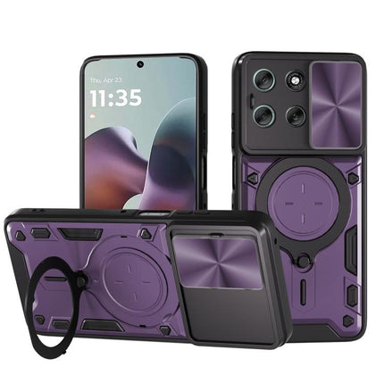 CD Texture Sliding Camshield Magnetic Holder Phone Case, For Motorola Moto G56 5G, For Motorola Moto G05, For Motorola Moto G 2025, For Motorola Moto G75 5G