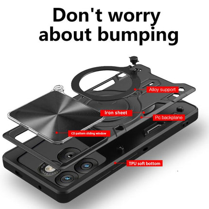 CD Texture Sliding Camshield Magnetic Holder Phone Case, For Motorola Edge 70 5G, For Motorola Moto G56 5G, For Motorola Moto G05, For Motorola Moto G15