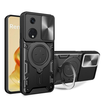CD Texture Sliding Camshield Magnetic Holder Phone Case, For OPPO F23 5G India / A98 5G / A1 5G, For OPPO Find X8 Pro, For OPPO Reno8 T 5G, For OPPO A17 4G