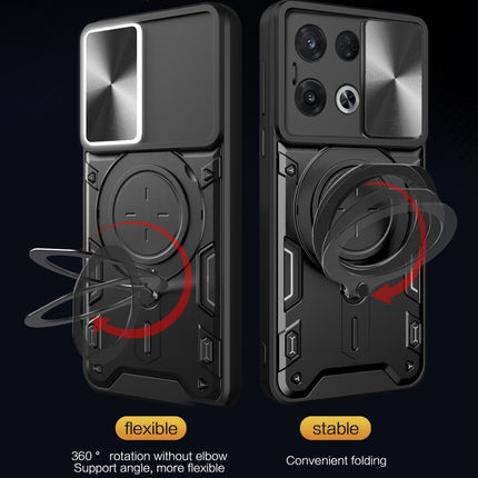 CD Texture Sliding Camshield Magnetic Holder Phone Case, For OPPO Reno8 Pro 5G, For OPPO Reno8 5G, For OPPO Reno7 4G / F21 Pro 4G, For OPPO Reno7 5G