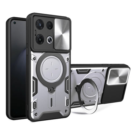 CD Texture Sliding Camshield Magnetic Holder Phone Case, For OPPO Reno8 Pro 5G, For OPPO Reno8 5G, For OPPO Reno7 4G / F21 Pro 4G, For OPPO Reno7 5G