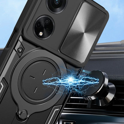 CD Texture Sliding Camshield Magnetic Holder Phone Case, For OPPO F23 5G India / A98 5G / A1 5G, For OPPO Find X8 Pro, For OPPO Reno8 T 5G, For OPPO A17 4G