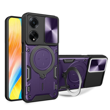 CD Texture Sliding Camshield Magnetic Holder Phone Case, For OPPO F23 5G India / A98 5G / A1 5G, For OPPO Find X8 Pro, For OPPO Reno8 T 5G, For OPPO A17 4G