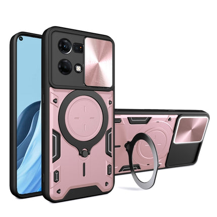 CD Texture Sliding Camshield Magnetic Holder Phone Case, For OPPO Reno8 Pro 5G, For OPPO Reno8 5G, For OPPO Reno7 4G / F21 Pro 4G, For OPPO Reno7 5G