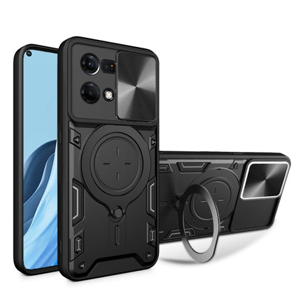 CD Texture Sliding Camshield Magnetic Holder Phone Case, For OPPO Reno8 Pro 5G, For OPPO Reno8 5G, For OPPO Reno7 4G / F21 Pro 4G, For OPPO Reno7 5G