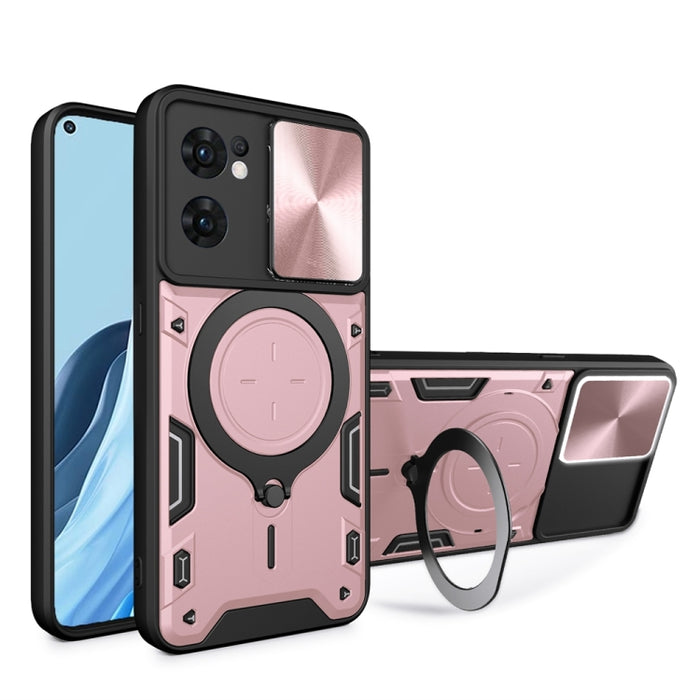 CD Texture Sliding Camshield Magnetic Holder Phone Case, For OPPO Reno 6 4G, For OPPO A15 / A15s / A35 2021, For OPPO A53 4G, For OPPO A9 2020 / A5 2020 / A11x, For OPPO A79 5G Global