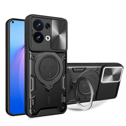 CD Texture Sliding Camshield Magnetic Holder Phone Case, For OPPO Reno8 Pro 5G, For OPPO Reno8 5G, For OPPO Reno7 4G / F21 Pro 4G, For OPPO Reno7 5G
