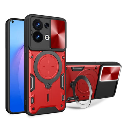CD Texture Sliding Camshield Magnetic Holder Phone Case, For OPPO Reno8 Pro 5G, For OPPO Reno8 5G, For OPPO Reno7 4G / F21 Pro 4G, For OPPO Reno7 5G