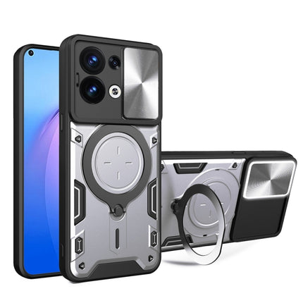 CD Texture Sliding Camshield Magnetic Holder Phone Case, For OPPO Reno8 Pro 5G, For OPPO Reno8 5G, For OPPO Reno7 4G / F21 Pro 4G, For OPPO Reno7 5G