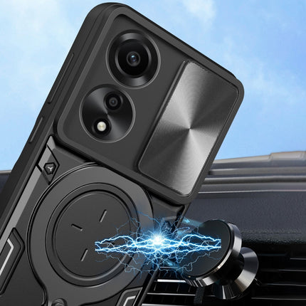 CD Texture Sliding Camshield Magnetic Holder Phone Case, For OPPO F23 5G India / A98 5G / A1 5G, For OPPO Find X8 Pro, For OPPO Reno8 T 5G, For OPPO A17 4G