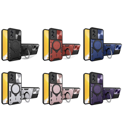 CD Texture Sliding Camshield Magnetic Holder Phone Case, For OPPO A38 4G Global, For OPPO A58 4G Global, For OPPO Reno10 5G Global, For OPPO A78 4G