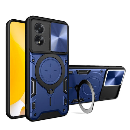 CD Texture Sliding Camshield Magnetic Holder Phone Case, For OPPO A38 4G Global, For OPPO A58 4G Global, For OPPO Reno10 5G Global, For OPPO A78 4G