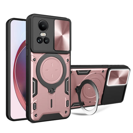 CD Texture Sliding Camshield Magnetic Holder Phone Case, For OPPO A38 4G Global, For OPPO A58 4G Global, For OPPO Reno10 5G Global, For OPPO A78 4G