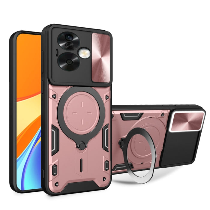 CD Texture Sliding Camshield Magnetic Holder Phone Case, For OPPO A79 5G Global