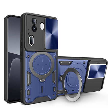 CD Texture Sliding Camshield Magnetic Holder Phone Case, For OPPO Reno12 5G Global, For OPPO Reno11 F 5G Global, For OPPO Reno11 5G Global, For OPPO Reno11 Pro 5G Global