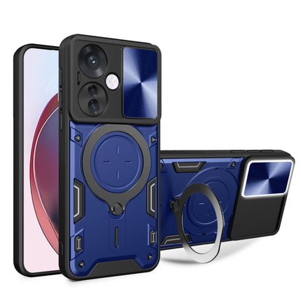 CD Texture Sliding Camshield Magnetic Holder Phone Case, For OPPO Reno12 5G Global, For OPPO Reno11 F 5G Global, For OPPO Reno11 5G Global, For OPPO Reno11 Pro 5G Global