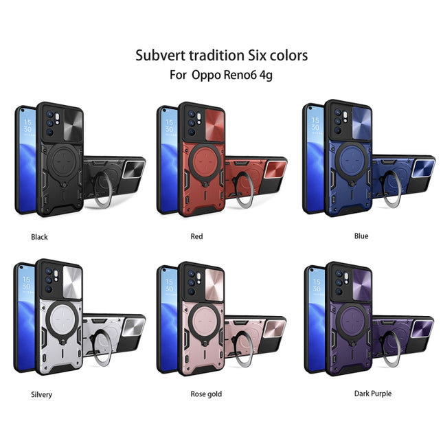 CD Texture Sliding Camshield Magnetic Holder Phone Case, For OPPO Reno 6 4G, For OPPO A15 / A15s / A35 2021, For OPPO A53 4G, For OPPO A9 2020 / A5 2020 / A11x, For OPPO A79 5G Global