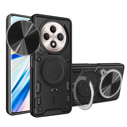 CD Texture Sliding Camshield Magnetic Holder Phone Case, For OPPO A3x 5G India / A3x 4G, For OPPO Reno12 F 5G Global, For OPPO A3 Pro 5G India, For OPPO Reno12 Pro 5G Global