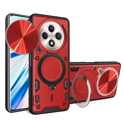 CD Texture Sliding Camshield Magnetic Holder Phone Case, For OPPO A3x 5G India / A3x 4G, For OPPO Reno12 F 5G Global, For OPPO A3 Pro 5G India, For OPPO Reno12 Pro 5G Global