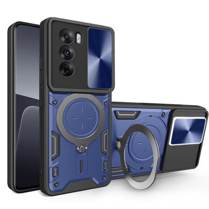 CD Texture Sliding Camshield Magnetic Holder Phone Case, For OPPO A3x 5G India / A3x 4G, For OPPO Reno12 F 5G Global, For OPPO A3 Pro 5G India, For OPPO Reno12 Pro 5G Global
