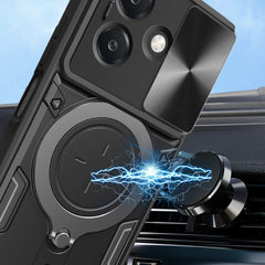 CD Texture Sliding Camshield Magnetic Holder Phone Case