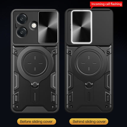 CD Texture Sliding Camshield Magnetic Holder Phone Case, For OPPO A3x 5G India / A3x 4G, For OPPO Reno12 F 5G Global, For OPPO A3 Pro 5G India, For OPPO Reno12 Pro 5G Global