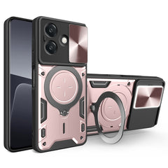 CD Texture Sliding Camshield Magnetic Holder Phone Case