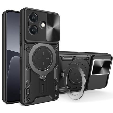 CD Texture Sliding Camshield Magnetic Holder Phone Case, For OPPO A3x 5G India / A3x 4G, For OPPO Reno12 F 5G Global, For OPPO A3 Pro 5G India, For OPPO Reno12 Pro 5G Global