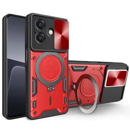 CD Texture Sliding Camshield Magnetic Holder Phone Case, For OPPO A3x 5G India / A3x 4G, For OPPO Reno12 F 5G Global, For OPPO A3 Pro 5G India, For OPPO Reno12 Pro 5G Global