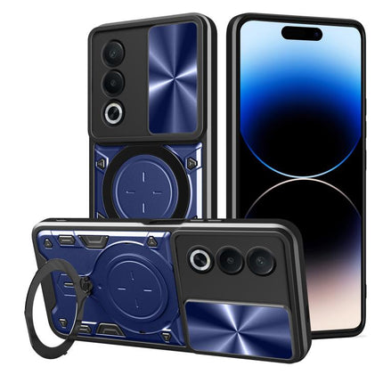 CD Texture Sliding Camshield Magnetic Holder Phone Case, For OPPO A3x 5G India / A3x 4G, For OPPO Reno12 F 5G Global, For OPPO A3 Pro 5G India, For OPPO Reno12 Pro 5G Global