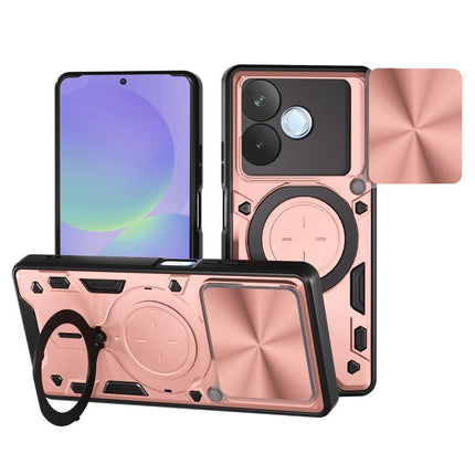 CD Texture Sliding Camshield Magnetic Holder Phone Case, For OPPO F29 Pro 5G Global, For OPPO F29 5G Global, For OPPO A5 Pro 5G Global, For OPPO Find X8