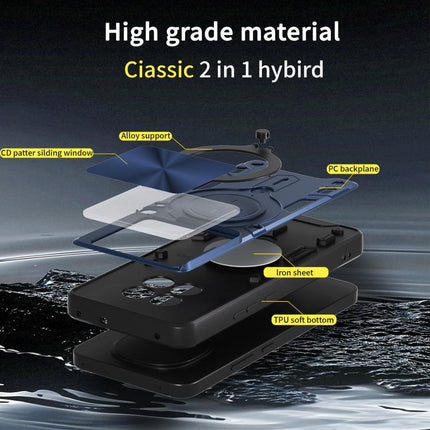 CD Texture Sliding Camshield Magnetic Holder Phone Case, For OPPO F29 Pro 5G Global, For OPPO F29 5G Global, For OPPO A5 Pro 5G Global, For OPPO Find X8