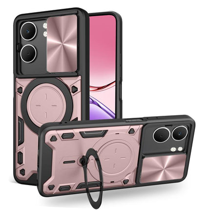 CD Texture Sliding Camshield Magnetic Holder Phone Case, For OPPO Reno14 F 5G Global, For OPPO A5 5G Global / A5x 5G, For OPPO Reno14 5G Global, For OPPO A59 5G Global