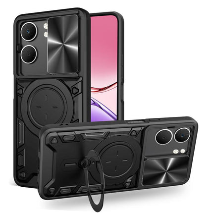 CD Texture Sliding Camshield Magnetic Holder Phone Case, For OPPO Reno14 F 5G Global, For OPPO A5 5G Global / A5x 5G, For OPPO Reno14 5G Global, For OPPO A59 5G Global