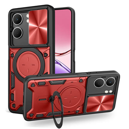 CD Texture Sliding Camshield Magnetic Holder Phone Case, For OPPO Reno14 F 5G Global, For OPPO A5 5G Global / A5x 5G, For OPPO Reno14 5G Global, For OPPO A59 5G Global