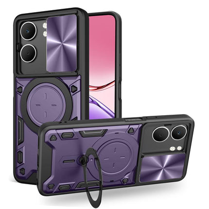 CD Texture Sliding Camshield Magnetic Holder Phone Case, For OPPO Reno14 F 5G Global, For OPPO A5 5G Global / A5x 5G, For OPPO Reno14 5G Global, For OPPO A59 5G Global