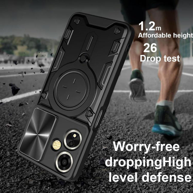 CD Texture Sliding Camshield Magnetic Holder Phone Case, For OPPO F29 Pro 5G Global, For OPPO F29 5G Global, For OPPO A5 Pro 5G Global, For OPPO Find X8