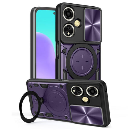 CD Texture Sliding Camshield Magnetic Holder Phone Case, For OPPO Reno14 F 5G Global, For OPPO A5 5G Global / A5x 5G, For OPPO Reno14 5G Global, For OPPO A59 5G Global