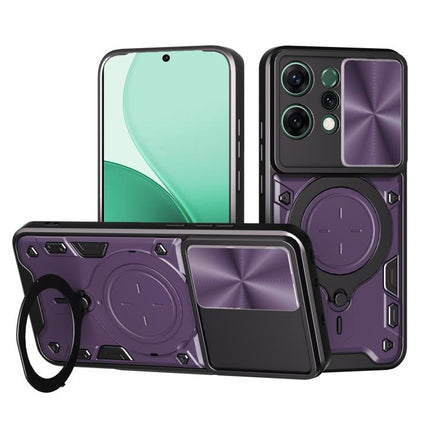 CD Texture Sliding Camshield Magnetic Holder Phone Case, For OPPO Reno14 F 5G Global, For OPPO A5 5G Global / A5x 5G, For OPPO Reno14 5G Global, For OPPO A59 5G Global